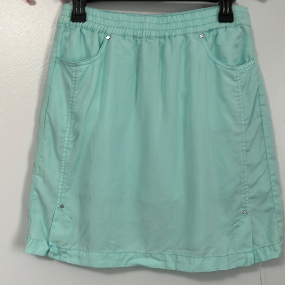 Teal pencil casual skort